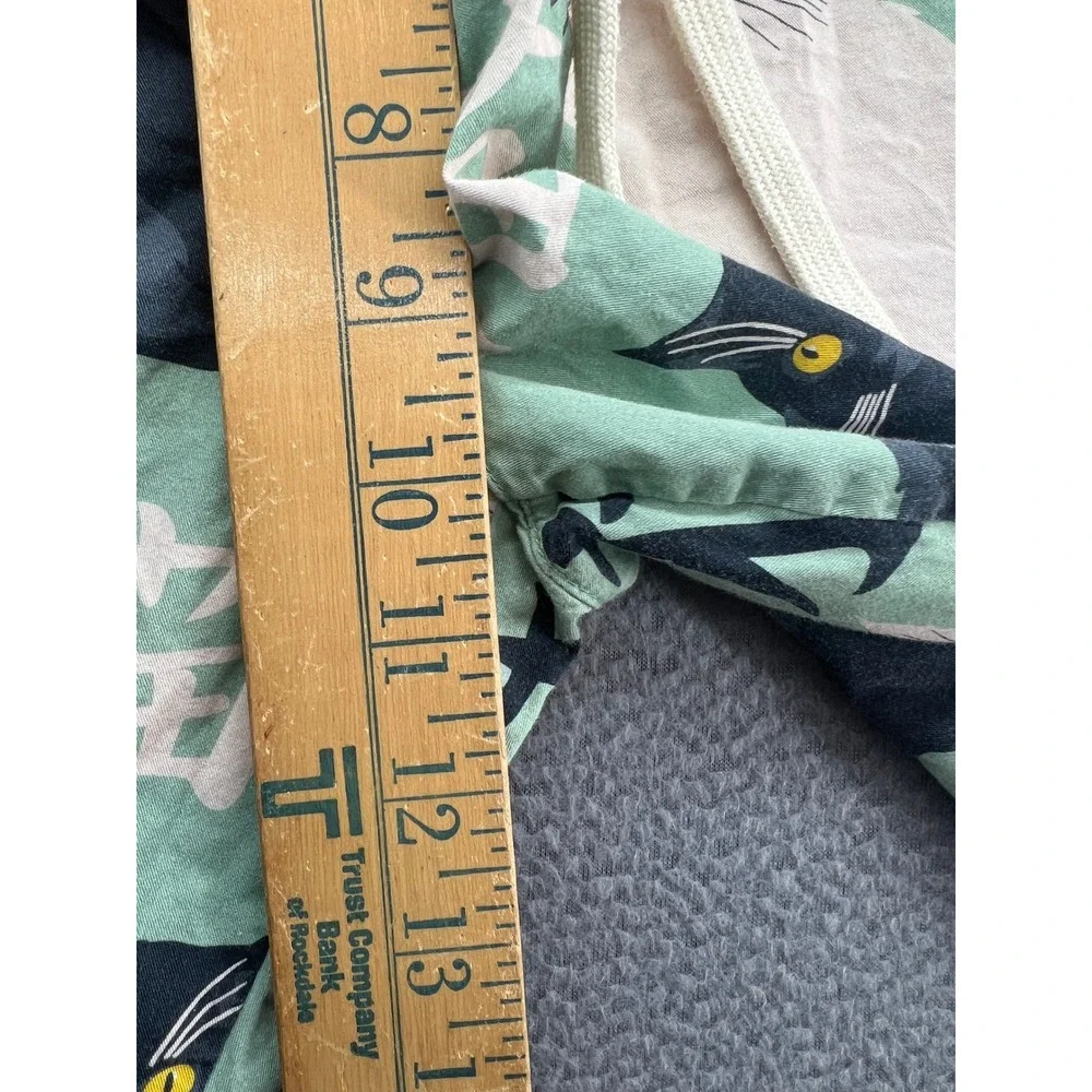 Kidoriman Pajama Pants Lounge Womens Sz M Green Cats Japanese Kanji Drawstring - Picture 7 of 14